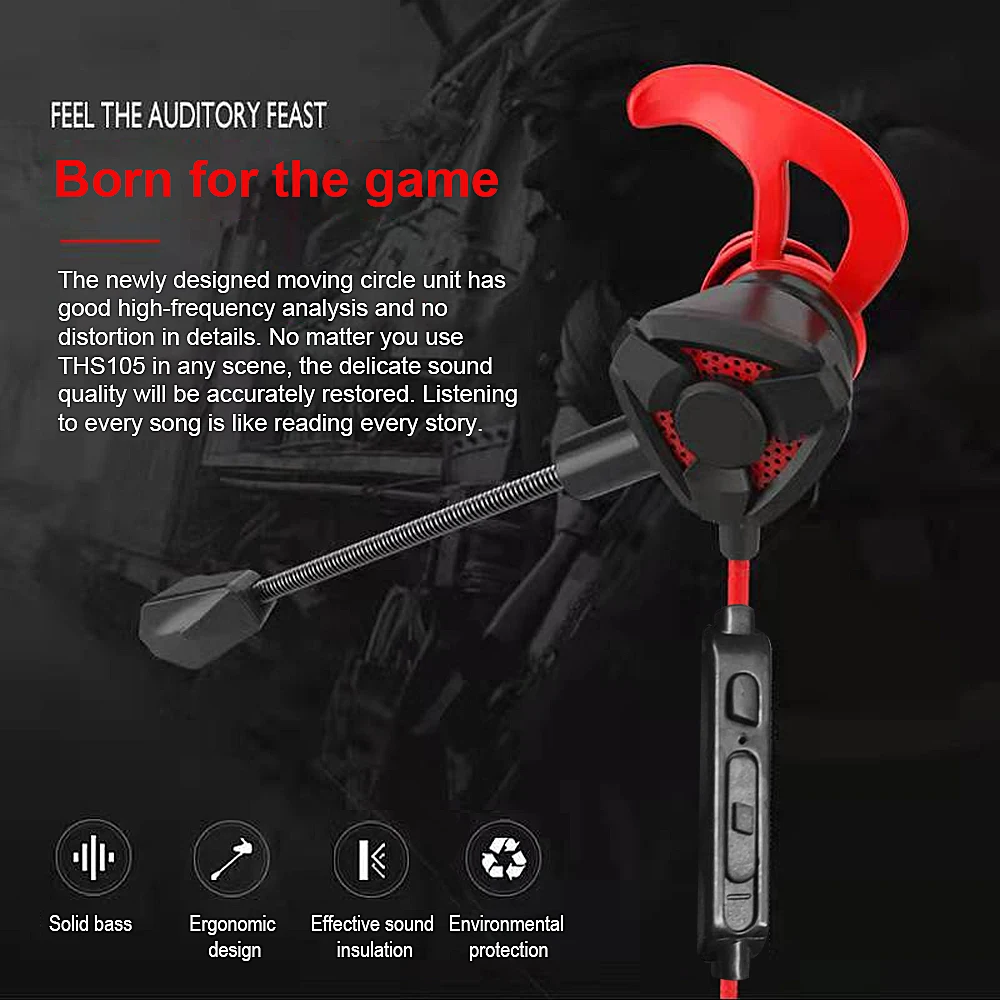 Wired In-ear Gaming Headset With Microphone For Phone And Computer_voghion.com
