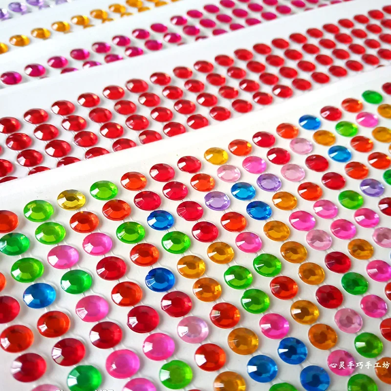 Bling Acrylic Rhinestone Sticker Sheet – Gem Diamond Self-Adhesive Embellishments for DIY Crafts & Wedding Décor