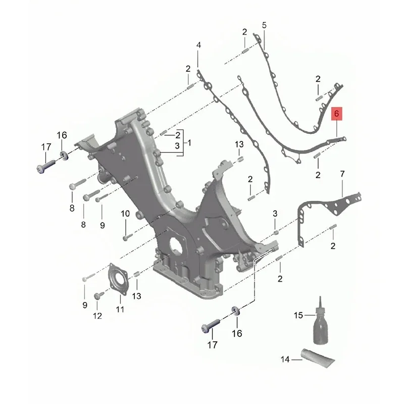 Engine Timing Cover Seal for Cayenne Panamera 94810112720 94810112520 94810112921 94810113021