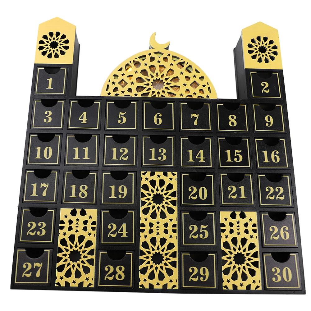 Ramadan Wooden Countdown Calendar Decor for Home Party Ramadan Wooden Countdown Calendar Decor for Home Party