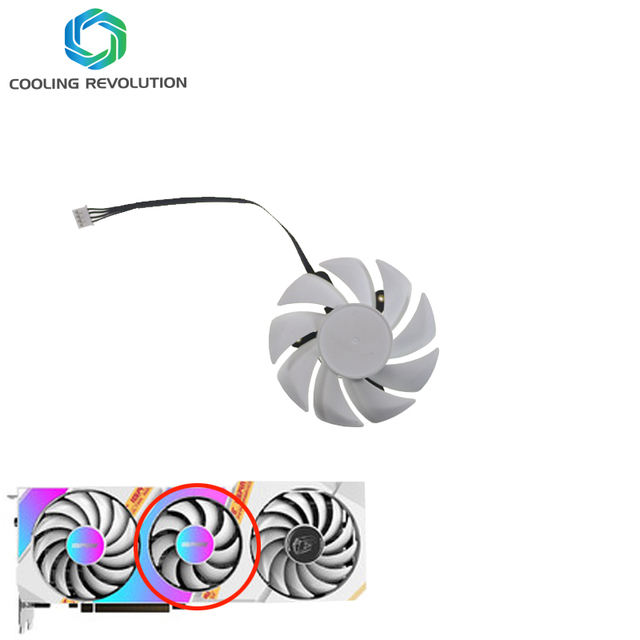 Cooler Fan Replace For COLORFUL GeForce RTX 3080 3070 3060 Ti iGame Ultra OC White RTX3080 RTX3070 Graphics Card Fan