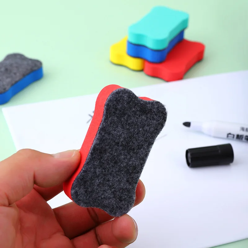 Whiteboard Eraser multicolour EVA Felt cloth Board Erasers 5/10pcs Wipe Dry Erase Chalkboard Blackboard eraser Markers Cleaner
