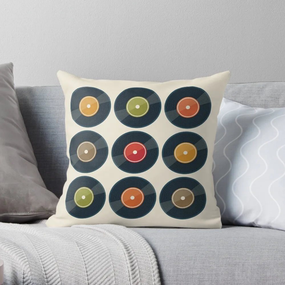 

Vinyl Record Collection Throw Pillow Christmas Cushion For Home Pillow Cases