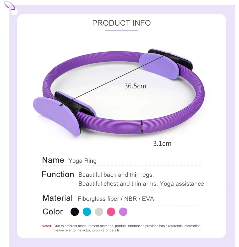Description Picture 6 of itemYoga Fitness Ring Circle Pilates Women Girl Exercise Home Resistance Elasticity Yoga Ring Circle Gym Workout Pilates Accessories
