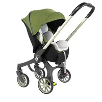 Poussette bidirectionnelle 4 en 1 multifonctionnelle pour nouveau-né, chariot pliable 3 en 1 avec siège 5