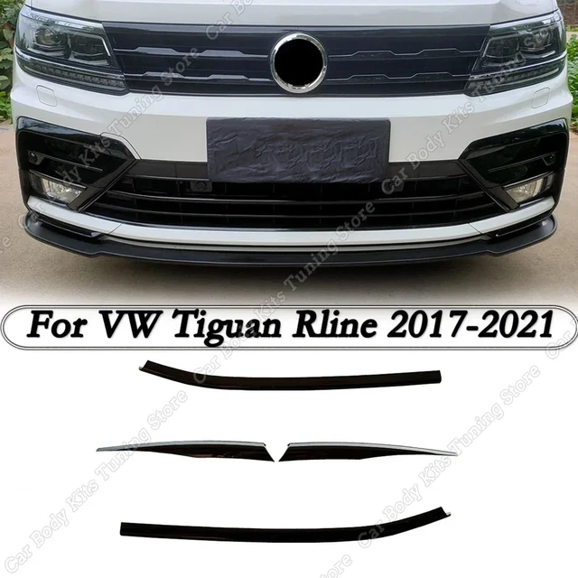 Per VW Tiguan MK2 Rline 2017 2018 2019 2020 2021 nero lucido paraurti  anteriore maglia griglia centrale griglia modanatura striscia accessori  auto - AliExpress