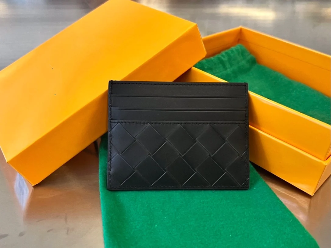 첫 번째 라인 브랜드 OEM  가죽 Calfskin 손으로 짠 카드 홀더 카드 홀더