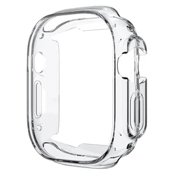 Clear TPU Protective Bumper Case for Apple Watch Ultra - Transparent Silicone Cover (Transparent Case)