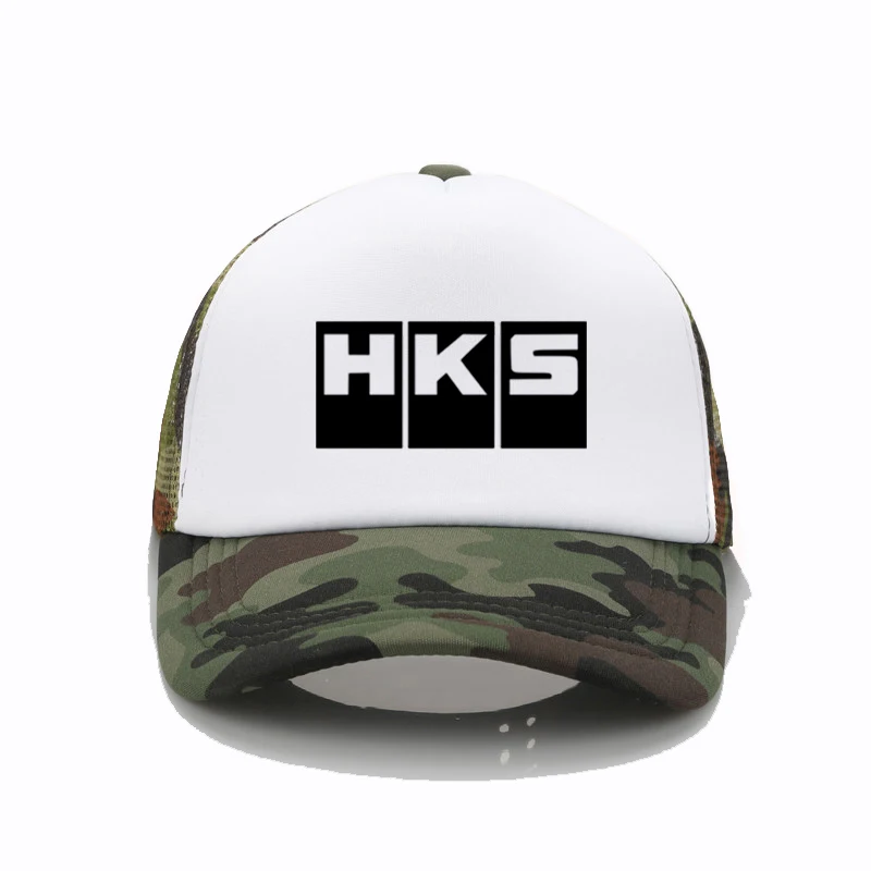 

Funny HKS Baseball Cap Adult Adjustable Trucker Hat Men Women Summer sun Hats Snapback Cap