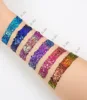 12 Color Holographic Sequin Gel Long Lasting Hair Eye Body Chunky Glitter Gel for Facial Makeup 2