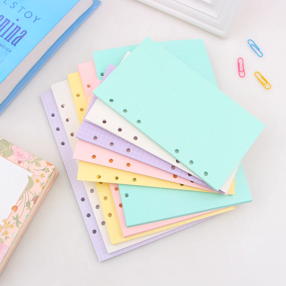A5 A6 Color page Original Newest Inside Pages planner filler papers Loose-Leaf Notebook Accessories Student Stationery