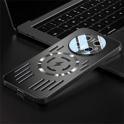 Custodia Protettiva Magnetica Wireless di Metallo Duro Premium - Copertura per Dissipazione del Calore