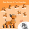 VATOS Robot Dog Toy for Kids Voice 2.4GHz Remote Control Robot Pet Touch Sensor 20+ Mode Puppy Toy for Kids Girls Orange 4