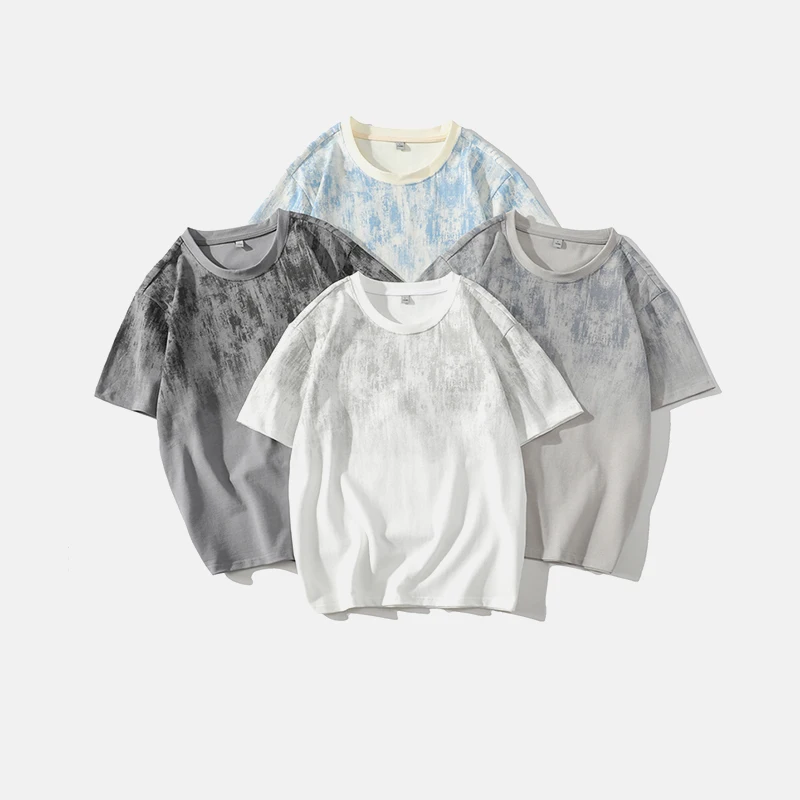 

Short-sleeved T-shirt for men summer trend brand gradual half-sleeved men loose clothes for teenagers