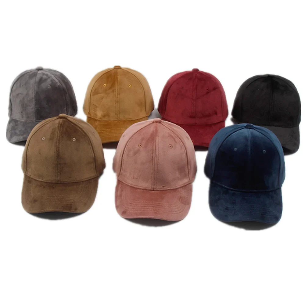 Women's Suede Snapback Baseball Cap - Black/Grey