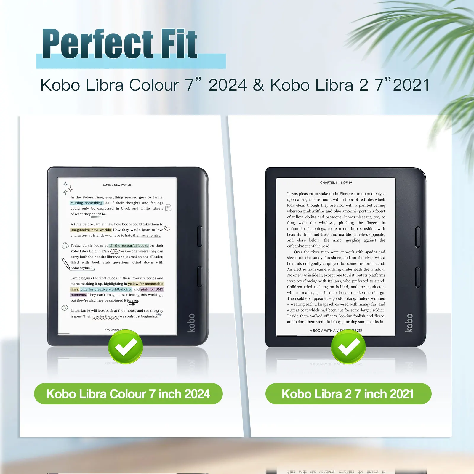 Kobo Libra Colour　専用カバー付き 2024版 32GB Kobo Libra Colour 7'' SKN FLIP (2024) Case Trifold Leather