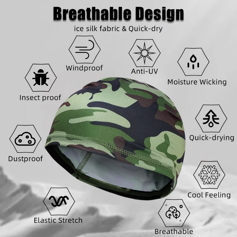 Summer Men Printed Cycling Helmet Anti-UV Anti-Sweat Sports Fishing Running Headscarf Headband Hiking Caps bandana sport headbands cycling hat cycling hats running hat bicycle helmets