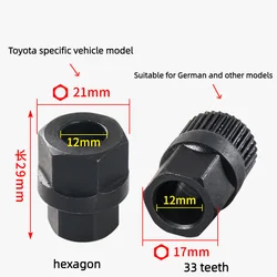 33 teeth Hexagon Generator Pulley Removal Tool High Quality Alternator Clutch Free Wheel Pulley Removal Tool