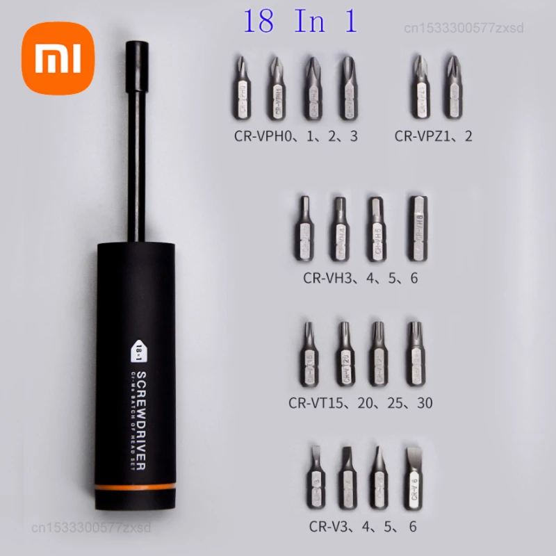 

Набор отверток Xiaomi Jiuxun 18 в 1, многофункциональные стальные биты для отверток с удлинителем, магнитные ремонтные домашние инструменты