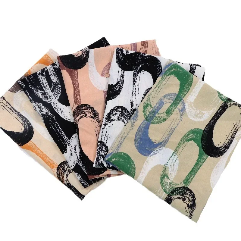 New Fashion Four-Sided Printing Shirt Fabric Beach Pants Round Pattern Clothing Fabric For Men Women Children Baby