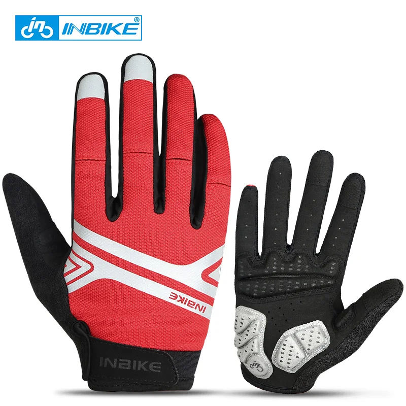 Sport Gloves INBIKE MTB Cycling Gloves Full Finger Touch Screen Road Bike Gloves Bicycle Anti-Slip Mountain Outdoor Sports Accessories