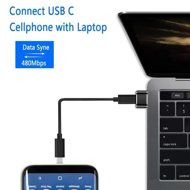USB To Type C Adapter for Macbook Samsung Xiaomi Huawei iPhone