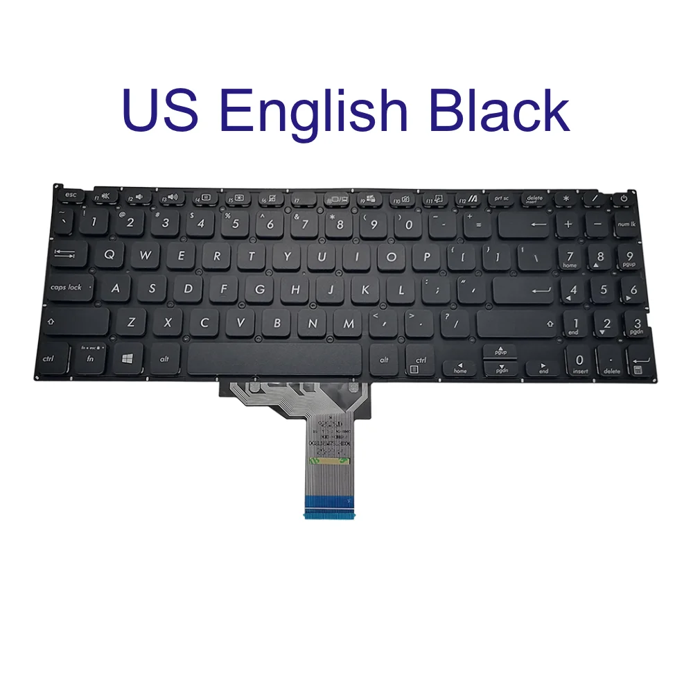 Teclado para Notebook Asus Vivobook R565j R565e R565ea R565ja R565fa R565ma Eua ru Rus Inglês Russo Tailandês - Imagem 4