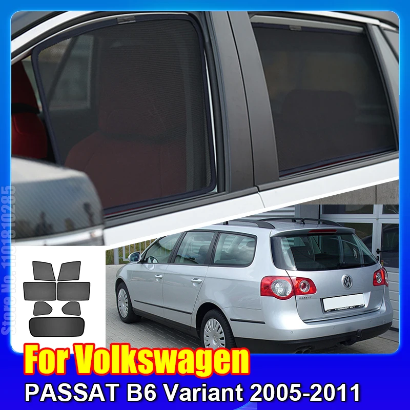 

Автомобильный Магнитный солнцезащитный козырек для Volkswagen VW PASSAT B6 вариатор 2005-2011, занавеска на лобовое стекло, заднее боковое стекло, козырек