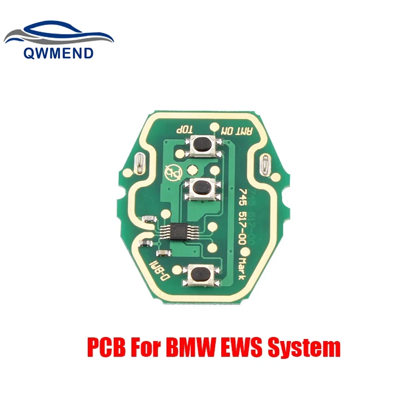 Qwmend Per Bmw Key Pcb 433/315Mhz Remote Car Key Circuit Board Per Bmw Ews X3 X5 Z3 Z4 1/3/5/7 Series Scheda Elettronica 3 Pulsanti