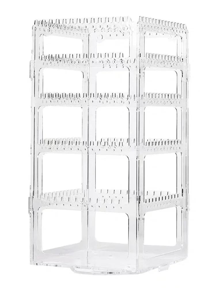 236穴の回転式透明ジュエリーボックス,イヤリングディスプレイ,大容量