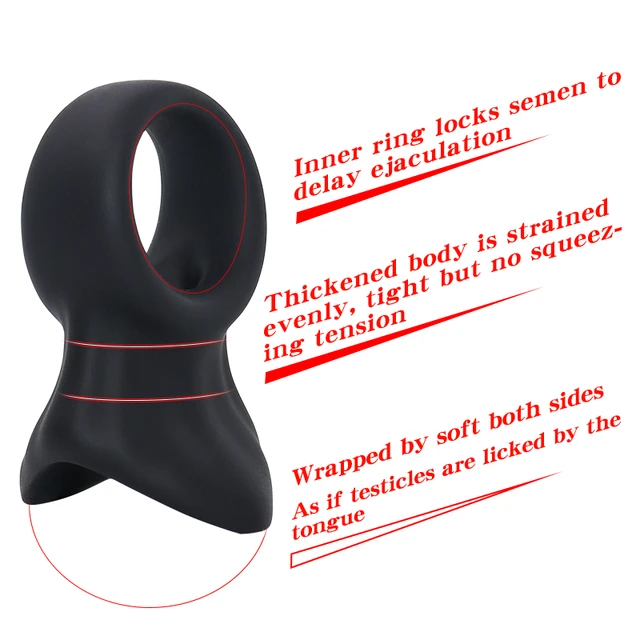 Silicone Double Penis Ring,Testicle Loops Massage,Delay Ejaculation Bdsm  Cock Sheath Ball Stretcher,Sex Toy for Men Masturbation - AliExpress