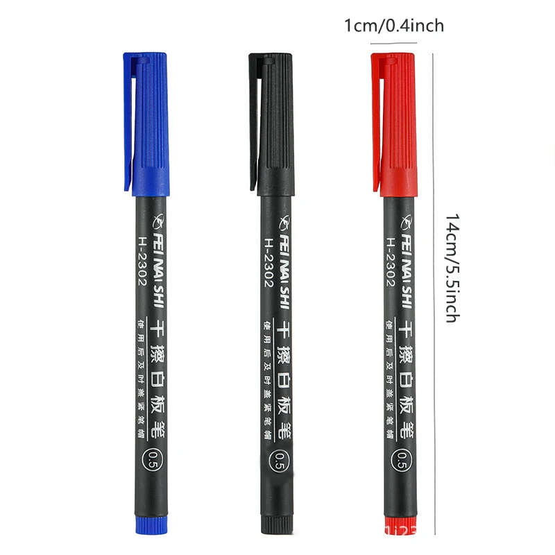 Ultra Fine Dry Eraser Whiteboard Pen 0.5Mm 1.0Mm Whiteboard Pen Can Wipe Non-Toxic Fine Head Black Blue Red white marker pens,marker pens,color marker pens,pen marker,dry erase markers,whiteboard pens