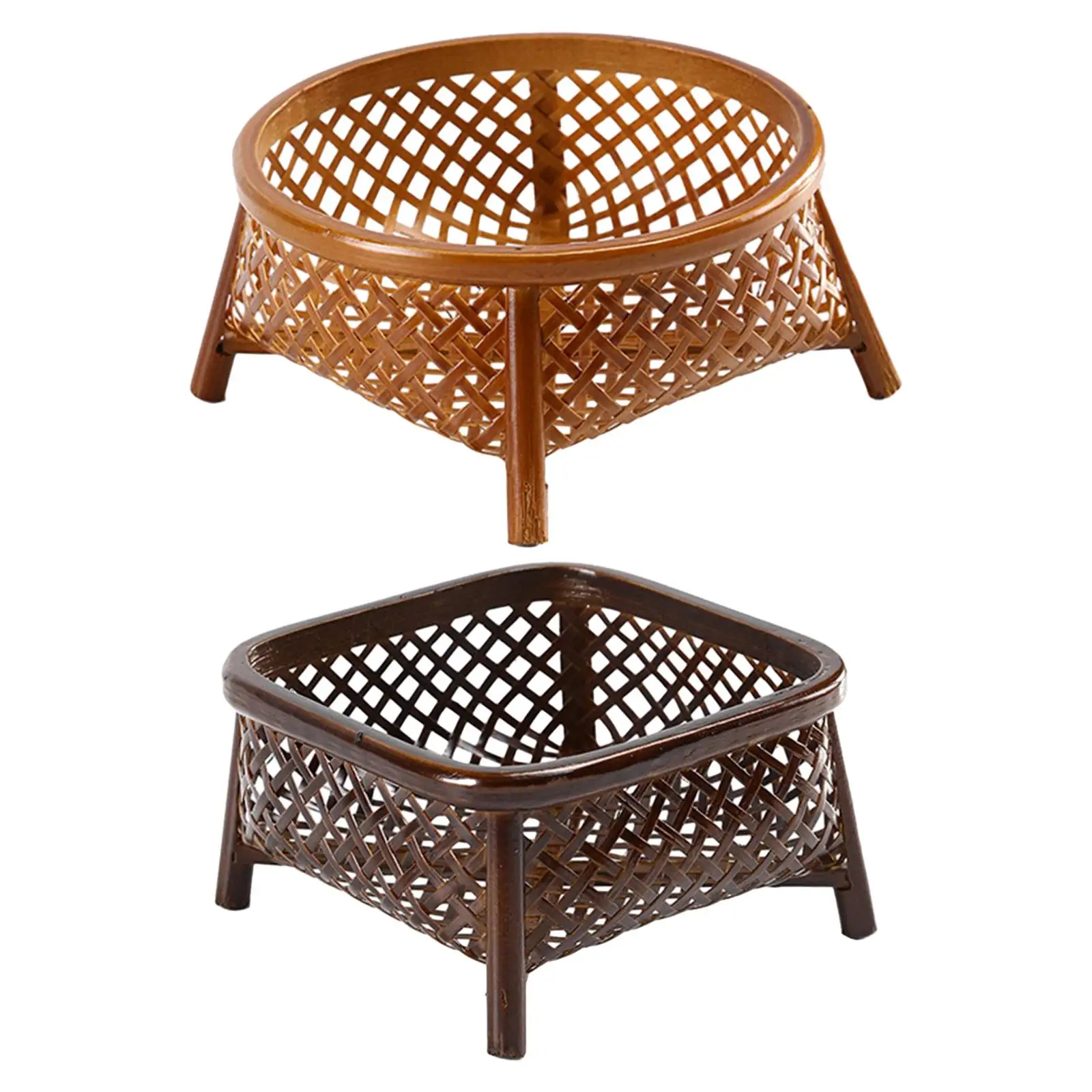 

Плетеная корзина для фруктов ручной работы, декоративная корзина для хлеба, корзина для хранения еды для дома, стола, кафе, столовой, гостиной