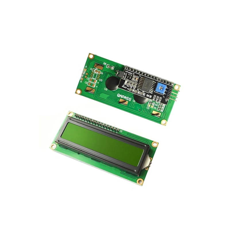 Module électronique afficher et display LCD 16x2 5V jaune vert  rétro-éclairé pour Arduino - Cablematic