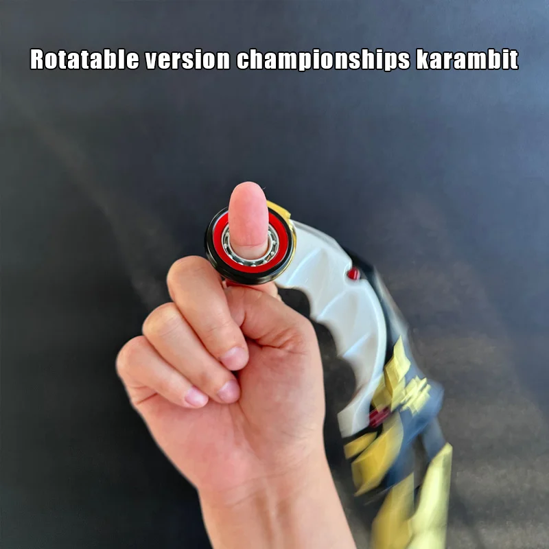 17cm Valorant Championships 2021 Karambit Rotatable All Metal Game Melee Weapon Traning Knife Claw Cosplay Prop Toys Home Decor 3