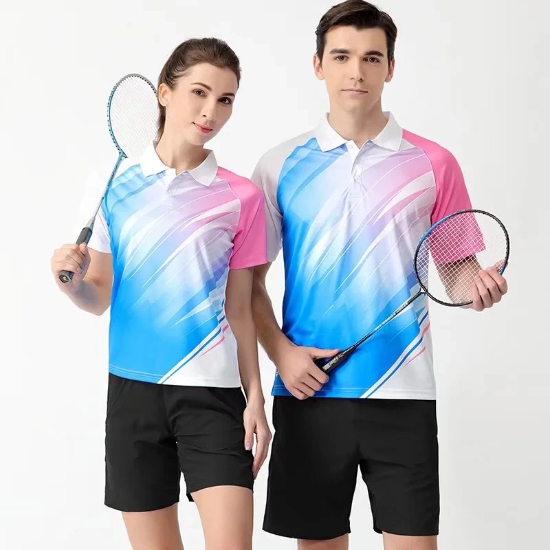 Top Quality Men Women Tennis T-shirt Table Tennis Tee Shirts Couple Print Golf Short Sleeve Volleyball Badminton Uniform Sportwe