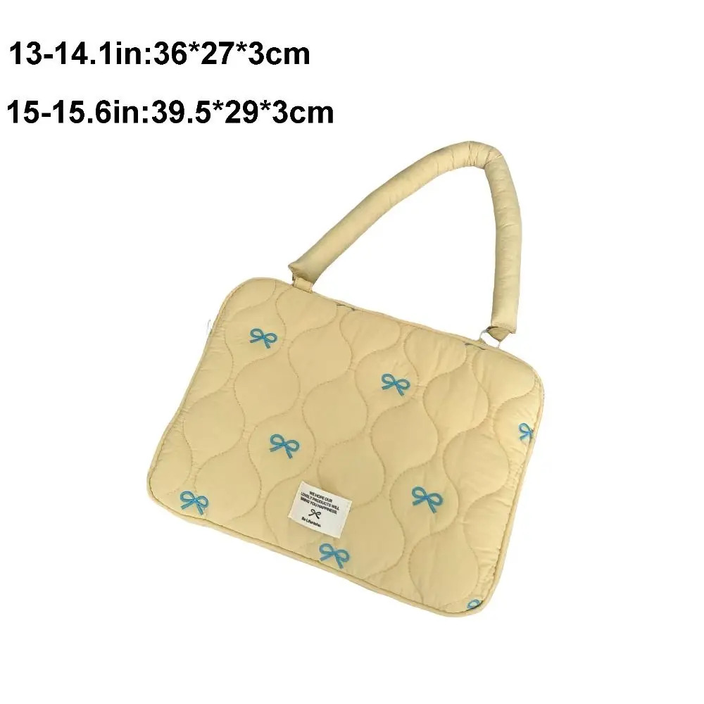 Versatile Shockproof Laptop Handbag with Large Capacity and Bowknot Design