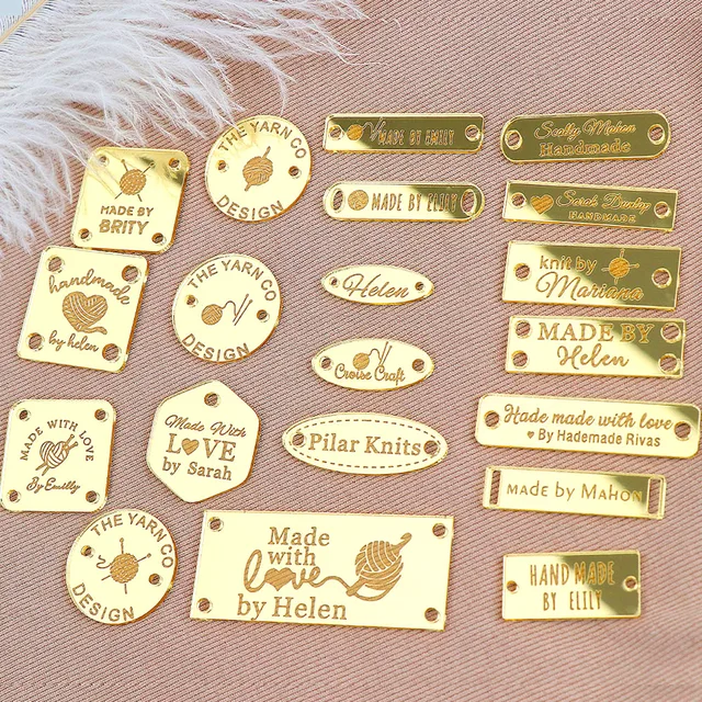 Étiquettes Attro Personnalisées pour Vêtements Faites à la Main, en Acrylique Gravé, Sacs de Bricolage, Accessoires de Couture, 50 Pièces 1