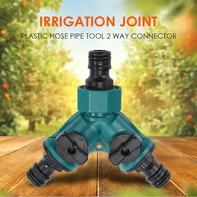 Öntözés Y-Alakú Csatlakozók 2 Wak Tap Kart Kapcsoló Ürtékes Szelep Hose Csopliter Gyors Csatlakozó Adapter - Image 2