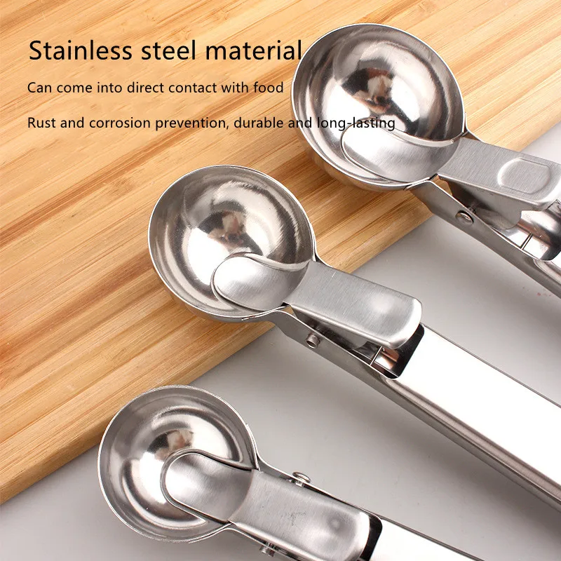Multifunctional Ice Cream Scoops Stainless Steel Dual-Purpose Scoop Fruit Watermelon Spoon Ball Scoop Household Ice Cream Tools