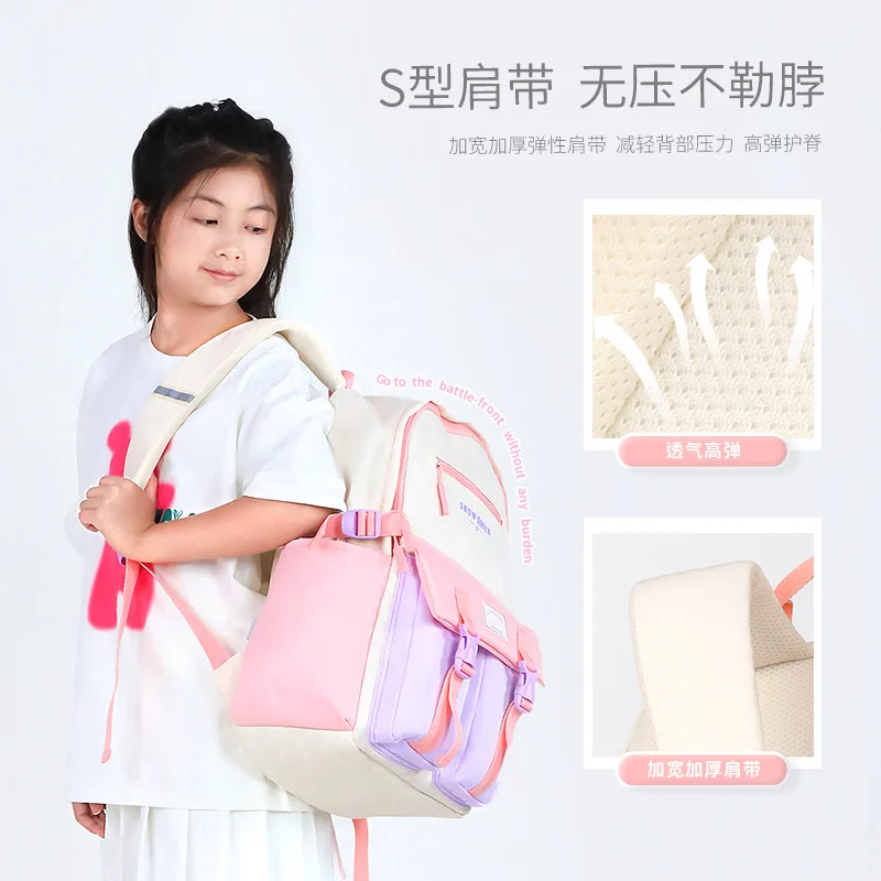 Disney Frozen Leisure Girls School Bags Snow Queen Primary Middle Student Shoulder Orthopedic Backpack Large Capacity Mochilas