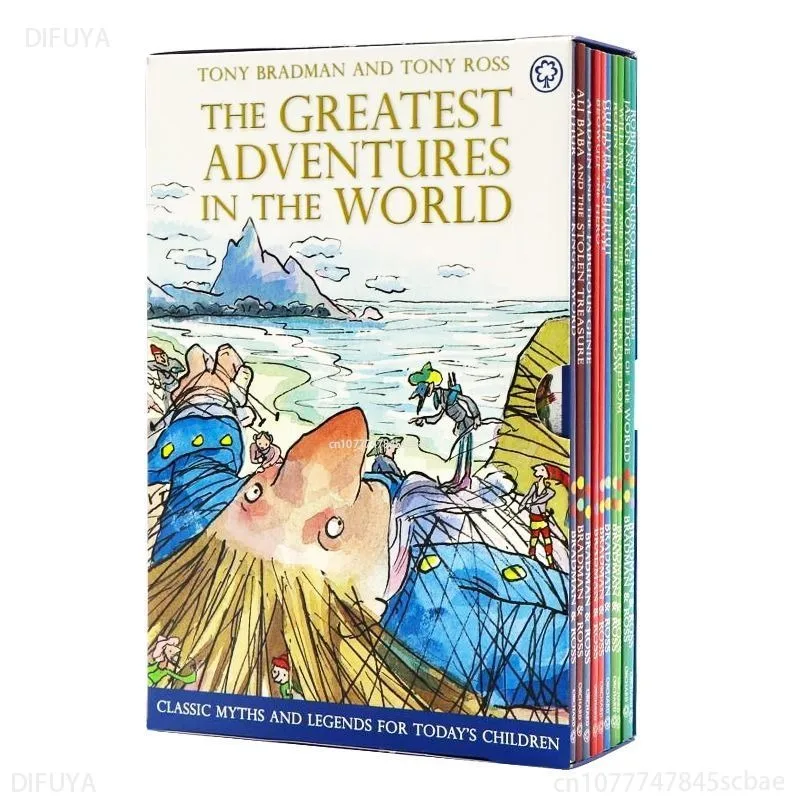 

Classic Adventure Story Box Set The Greatest Adventures in The World 10 Volumes DIFUYA English Books for Children