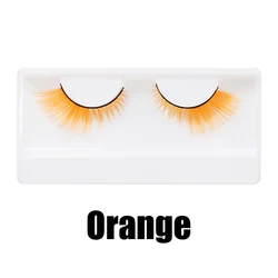 Vibrant Multi-Colored False Eyelashes (Orange)