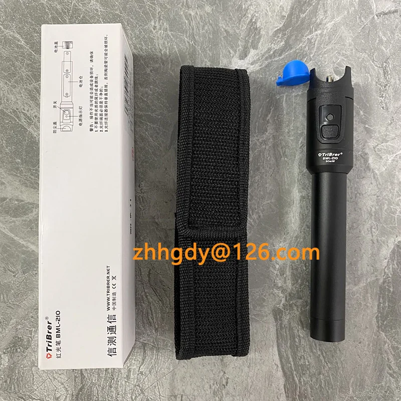 TriBrer BML210 30KM VFL Fiber Optic Visual Fault Detector Pen 30mw Optical Fiber Test Pen Light Pen Visible  Light Source