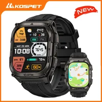 KOSPET Tank M4 Smart Watch for Men Stainless Steel 6-Sat GPS Offline Maps 45m Freediving 24/7 Health Monitor for Android iOS