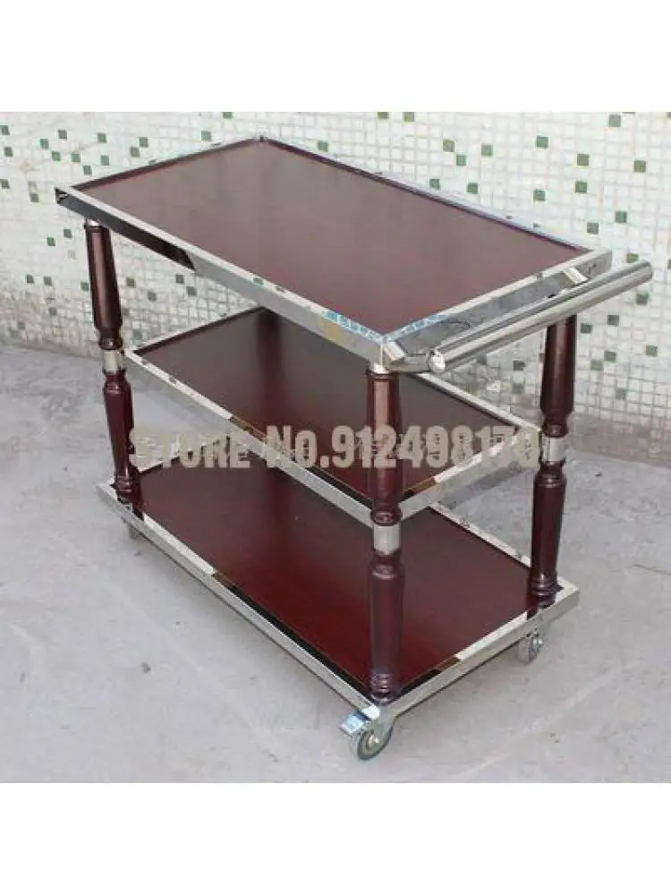 Dining Cart Wine Cart Restaurant Hotel Hand Push Dining Trolley Tea KTV Snacks Dim Sum Commercial