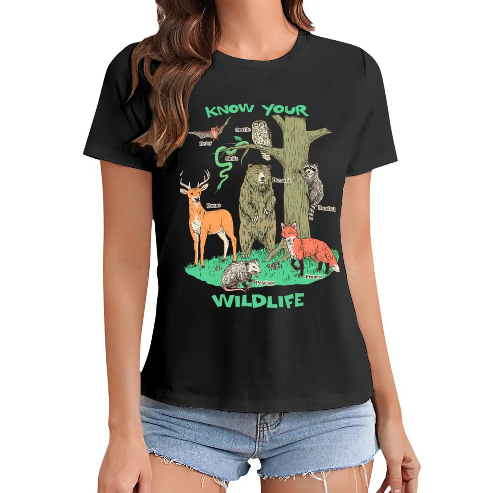 

Know Your Wildlife T-Shirt Female clothing plain t shirts for Women graphic