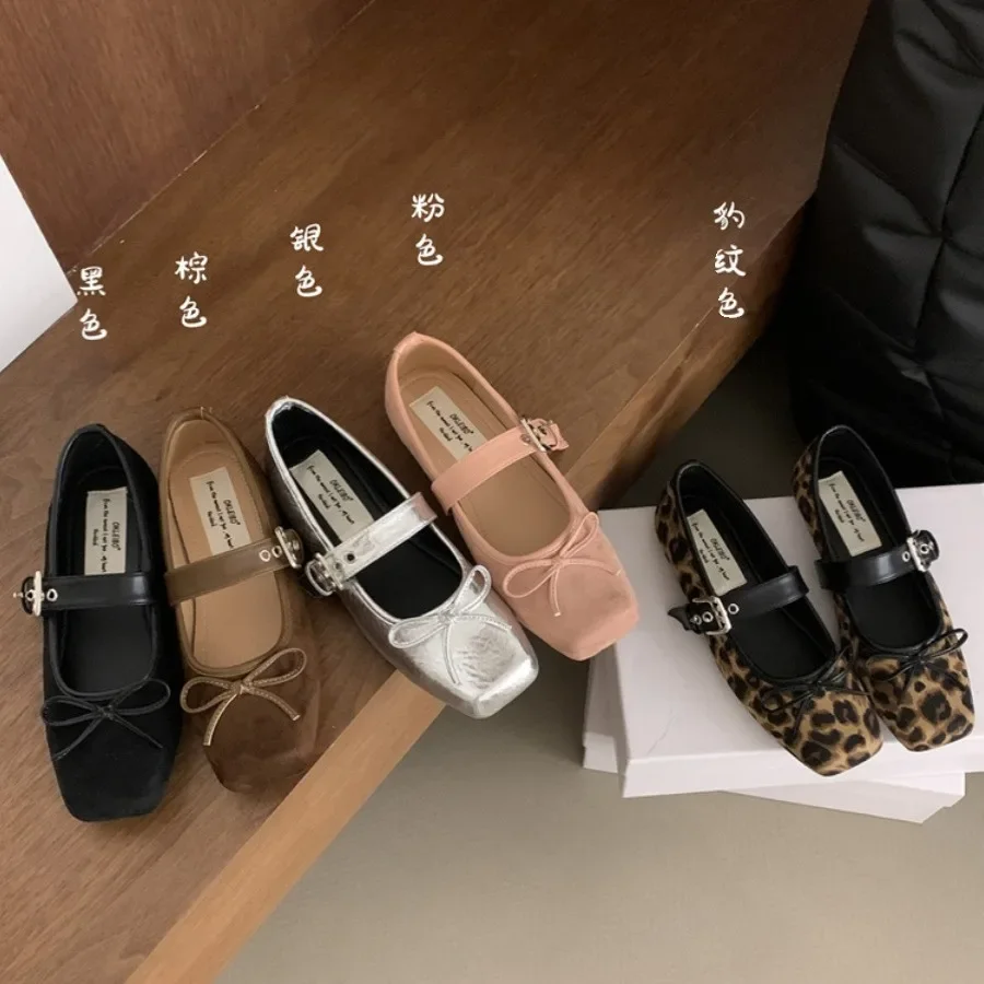 2024 Women's Comfort Ballerinas Shoes Designer Spring Women Mary Jane Shoes Fashion Square Toe Ladies Comfort Soft Sole Flats 2