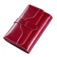 Genuine Leather Women's Purse Short Credit Card Holder Wallets Coin Handbag Wallet for Women Carteras Para Mujer ladies Purses - Image 4