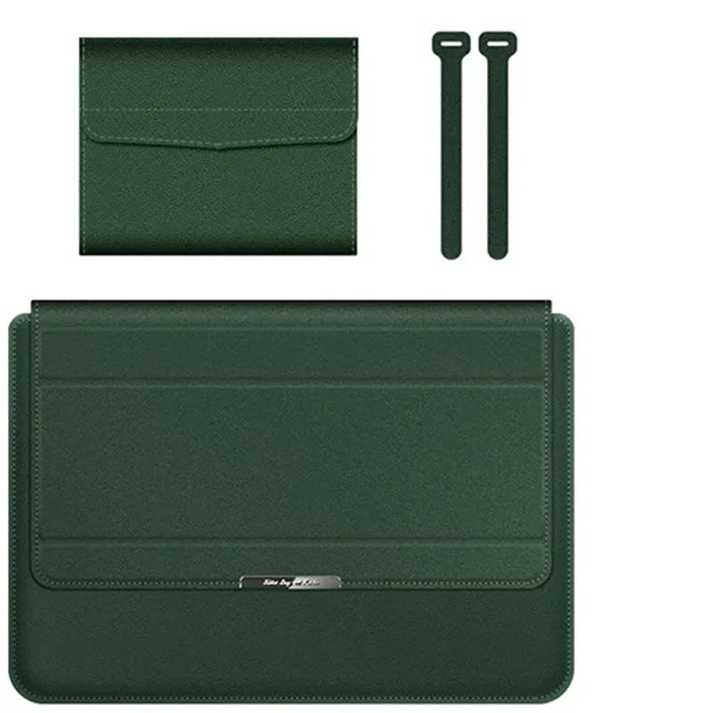 Enhanced Laptop Sleeve and Accessory Organizer with Foldable Stand & Wrist Rest Pad